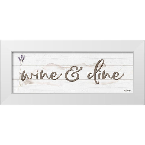 Wine And Dine White Modern Wood Framed Art Print by Boyer, Susie