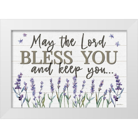 Bless You White Modern Wood Framed Art Print by Boyer, Susie