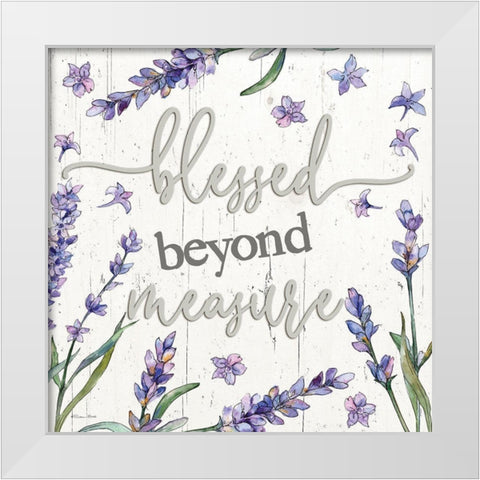 Blessed Beyond Measure White Modern Wood Framed Art Print by Boyer, Susie