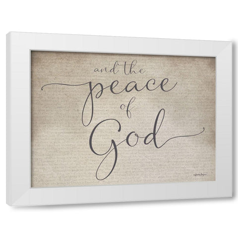 Peace of God White Modern Wood Framed Art Print by Boyer, Susie