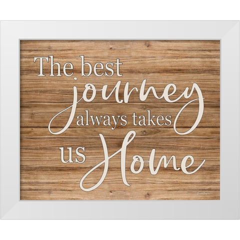 The Best Journey White Modern Wood Framed Art Print by Boyer, Susie
