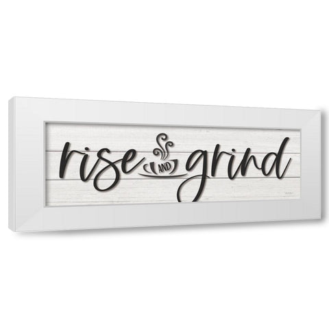 Rise and Grind White Modern Wood Framed Art Print by Boyer, Susie