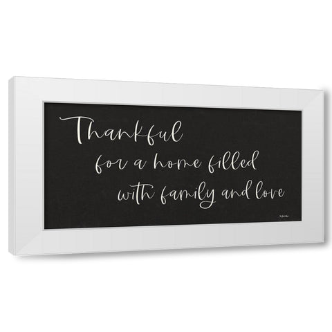 Thankful White Modern Wood Framed Art Print by Boyer, Susie