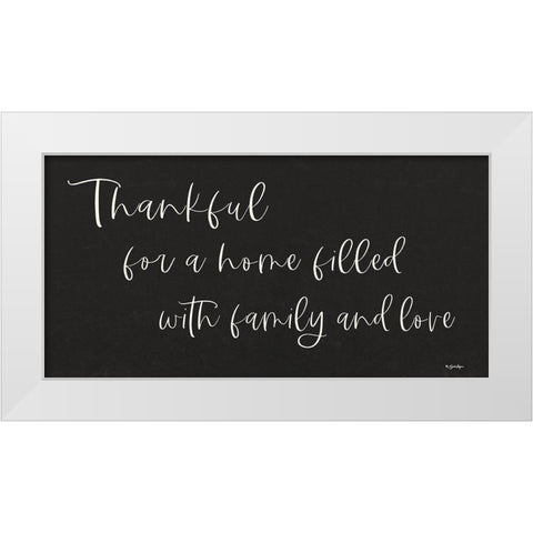 Thankful White Modern Wood Framed Art Print by Boyer, Susie