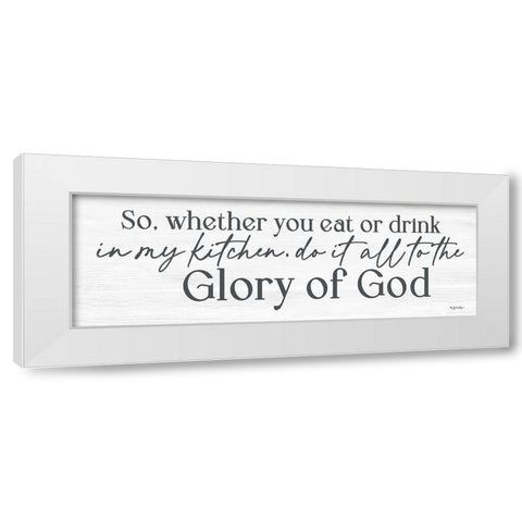 Kitchen Glory of God White Modern Wood Framed Art Print by Boyer, Susie
