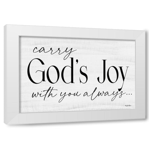 Gods Joy White Modern Wood Framed Art Print by Boyer, Susie