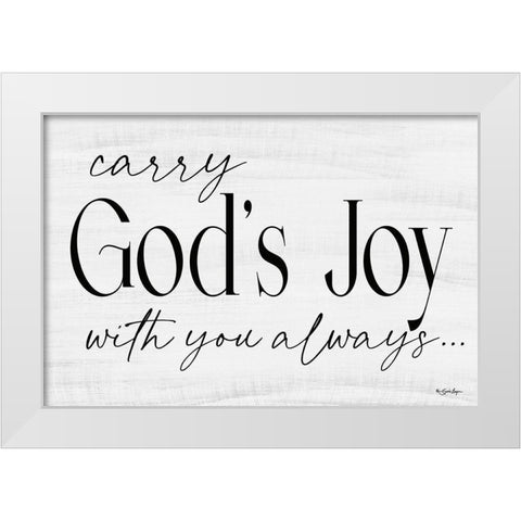 Gods Joy White Modern Wood Framed Art Print by Boyer, Susie
