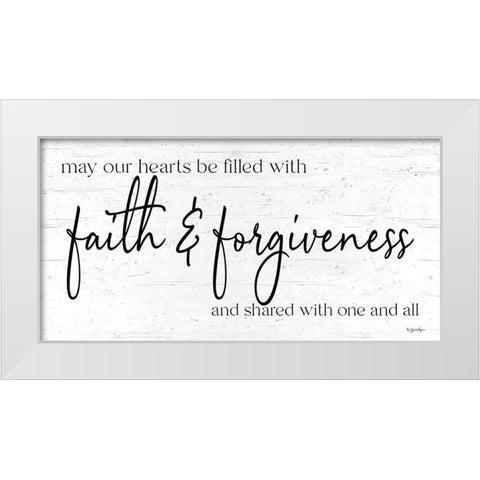 Faith And Forgiveness White Modern Wood Framed Art Print by Boyer, Susie