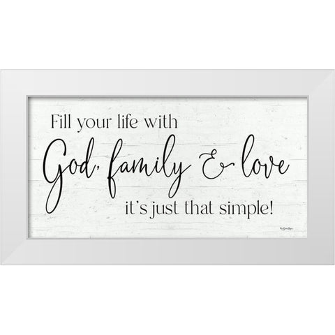 God - Family And Love White Modern Wood Framed Art Print by Boyer, Susie
