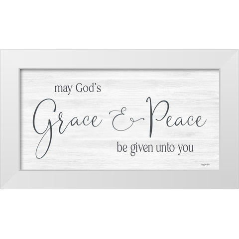 Grace And Peace White Modern Wood Framed Art Print by Boyer, Susie
