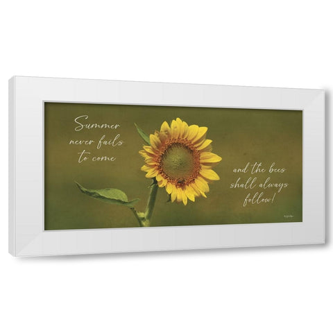 Summer Never Fails to Come White Modern Wood Framed Art Print by Boyer, Susie