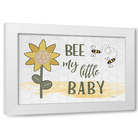 Bee My Little Baby White Modern Wood Framed Art Print by Boyer, Susie