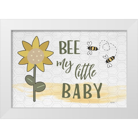 Bee My Little Baby White Modern Wood Framed Art Print by Boyer, Susie