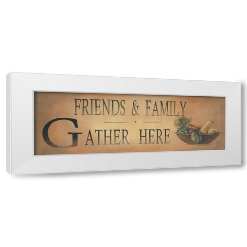 Friends And Family White Modern Wood Framed Art Print by Britton, Pam