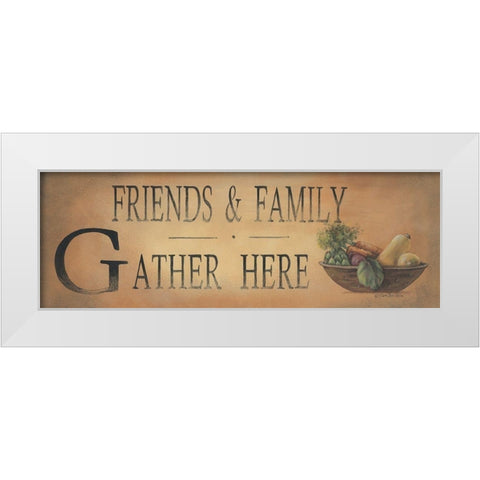 Friends And Family White Modern Wood Framed Art Print by Britton, Pam