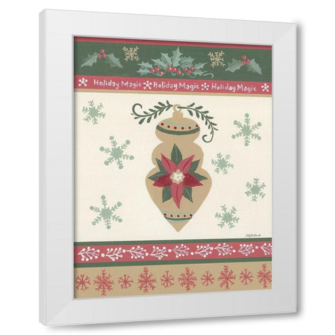 Holiday Joy IV White Modern Wood Framed Art Print by Britton, Pam