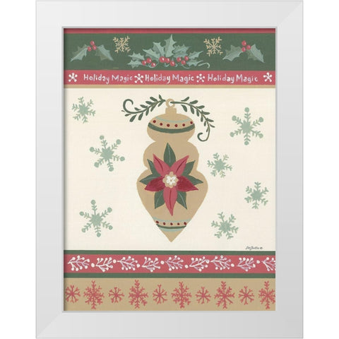Holiday Joy IV White Modern Wood Framed Art Print by Britton, Pam