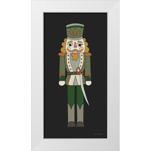 Nutcracker II White Modern Wood Framed Art Print by Lady Louise Designs