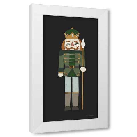 Nutcracker III White Modern Wood Framed Art Print by Lady Louise Designs