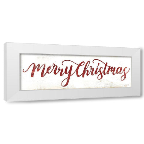 Merry Christmas White Modern Wood Framed Art Print by Jacobs, Cindy