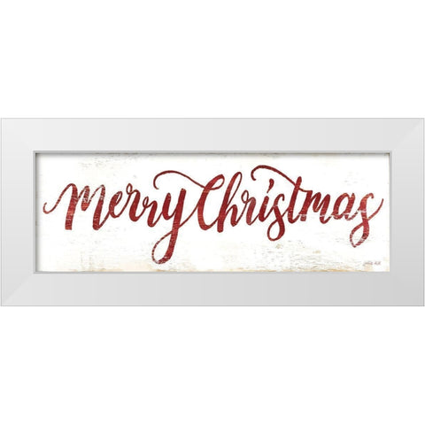 Merry Christmas White Modern Wood Framed Art Print by Jacobs, Cindy