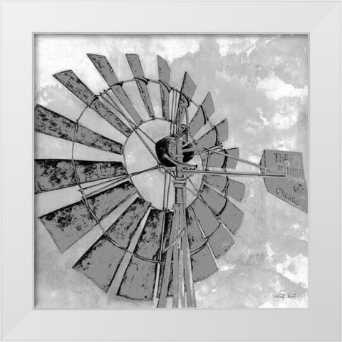 Windmill    White Modern Wood Framed Art Print by Jacobs, Cindy