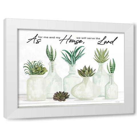 As for Me and My House White Modern Wood Framed Art Print by Jacobs, Cindy