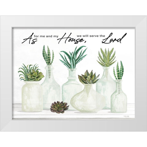 As for Me and My House White Modern Wood Framed Art Print by Jacobs, Cindy