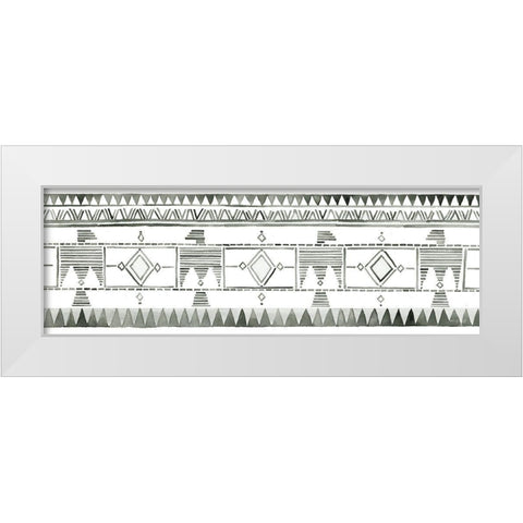Tribal Print I White Modern Wood Framed Art Print by Jacobs, Cindy