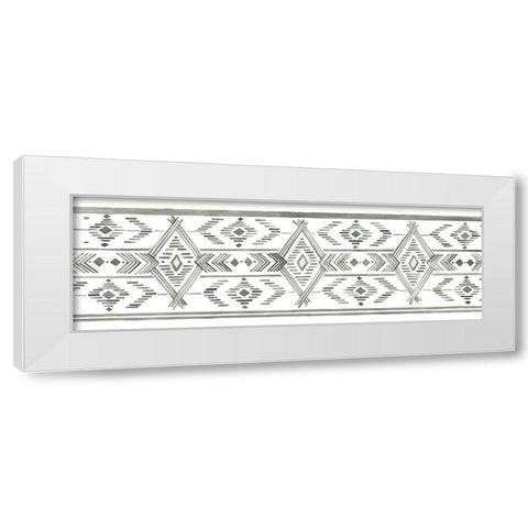 Tribal Print II White Modern Wood Framed Art Print by Jacobs, Cindy