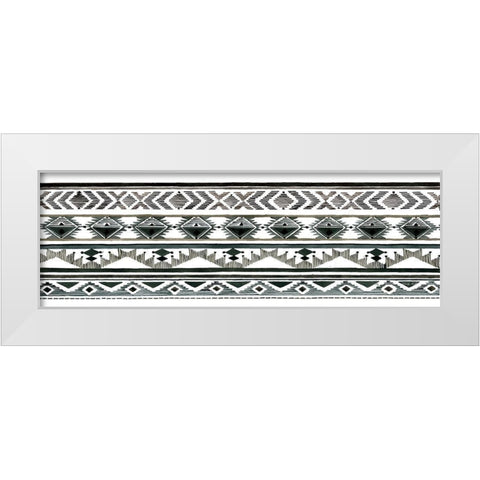 Tribal Print III White Modern Wood Framed Art Print by Jacobs, Cindy