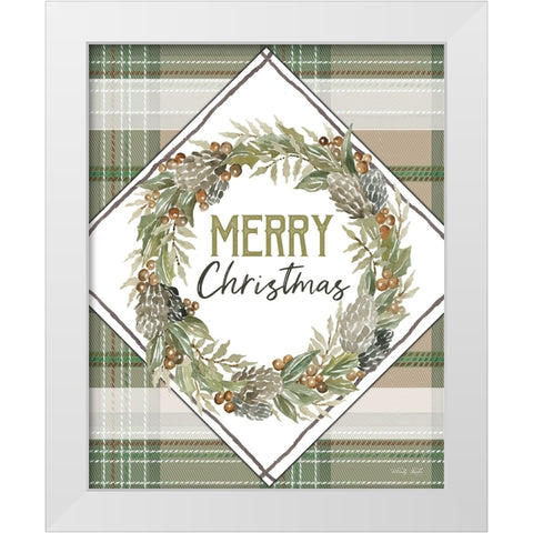 Merry Christmas White Modern Wood Framed Art Print by Jacobs, Cindy