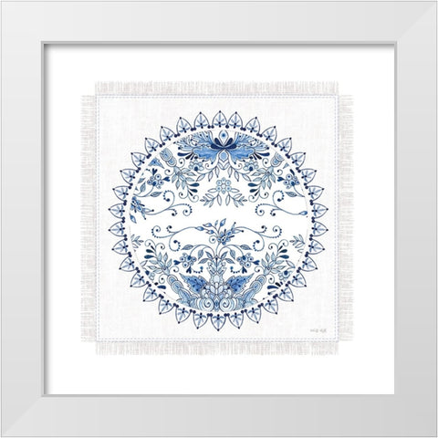 Chinoiserie Circle II White Modern Wood Framed Art Print by Jacobs, Cindy