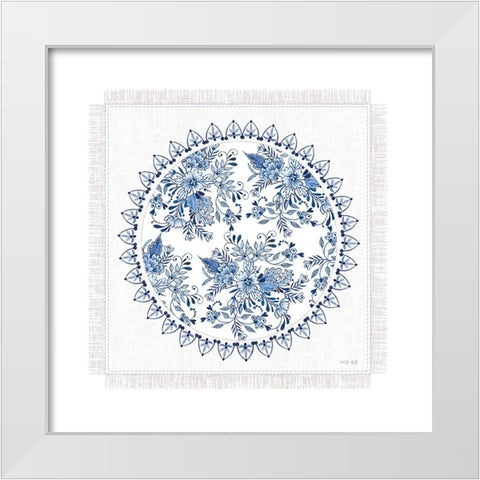Chinoiserie Circle III White Modern Wood Framed Art Print by Jacobs, Cindy