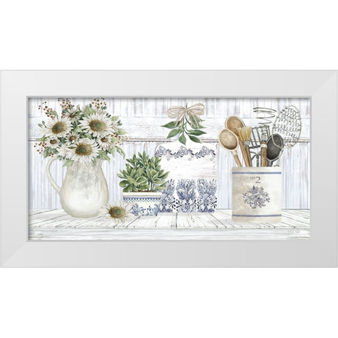 Country Cupboard I White Modern Wood Framed Art Print by Jacobs, Cindy