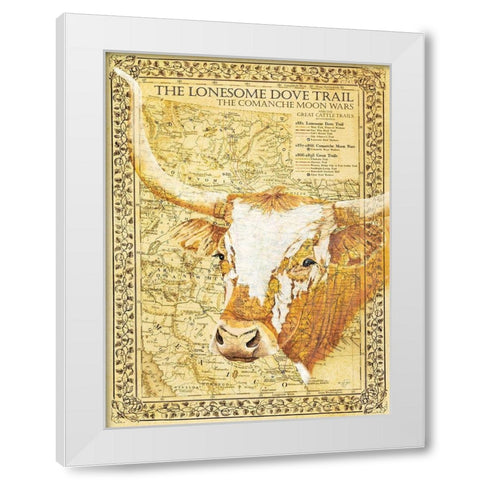 Lonesome Dove Trail White Modern Wood Framed Art Print by Fifer, Diane