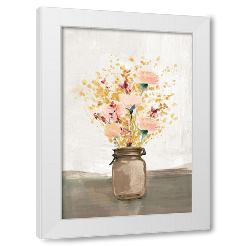 Amber Dreams White Modern Wood Framed Art Print by Dogwood Portfolio
