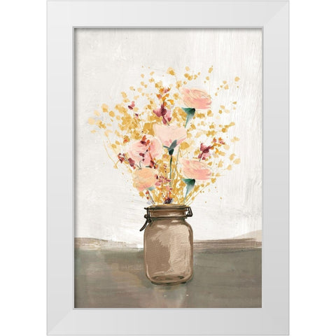Amber Dreams White Modern Wood Framed Art Print by Dogwood Portfolio