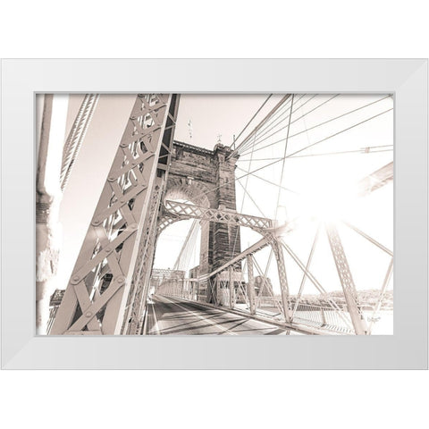 Bridge View I White Modern Wood Framed Art Print by Quillen, Donnie
