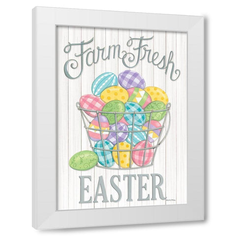 Farm Fresh Easter White Modern Wood Framed Art Print by Strain, Deb