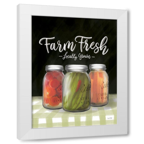 Farm Fresh Veggies    White Modern Wood Framed Art Print by House Fenway