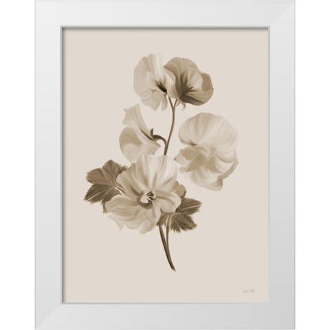 Sepia Botanical II White Modern Wood Framed Art Print by House Fenway