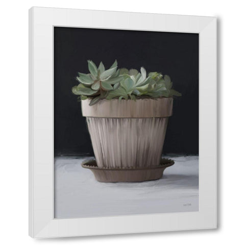Farmhouse Succulent White Modern Wood Framed Art Print by House Fenway