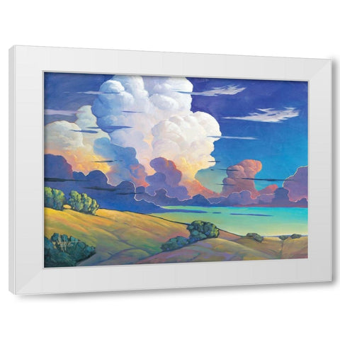 Veridico White Modern Wood Framed Art Print by Hawkins, William