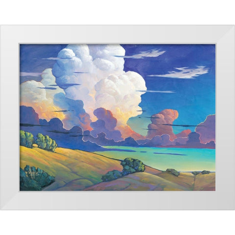 Veridico White Modern Wood Framed Art Print by Hawkins, William