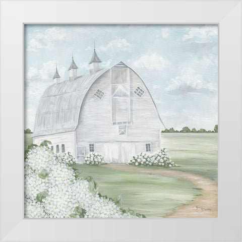 Mustardseed Barn White Modern Wood Framed Art Print by Hollihocks Art