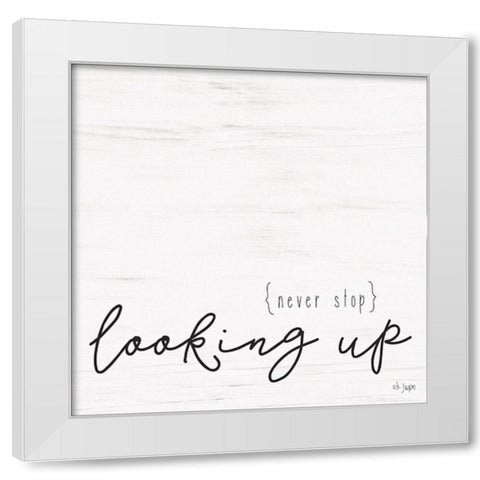 Looking Up White Modern Wood Framed Art Print by Jaxn Blvd.