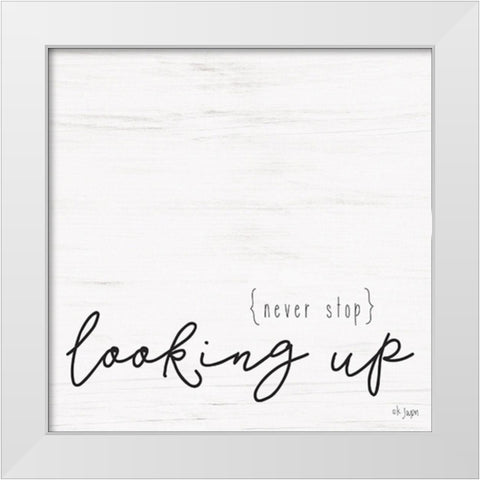 Looking Up White Modern Wood Framed Art Print by Jaxn Blvd.