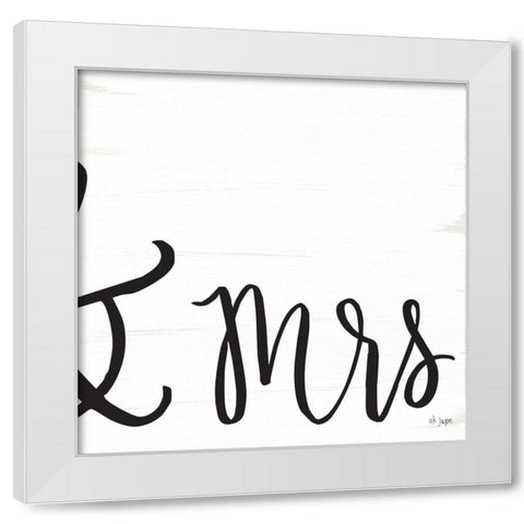 Mr. and Mrs. II White Modern Wood Framed Art Print by Jaxn Blvd.