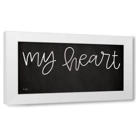 Be Still My Heart II White Modern Wood Framed Art Print by Jaxn Blvd.